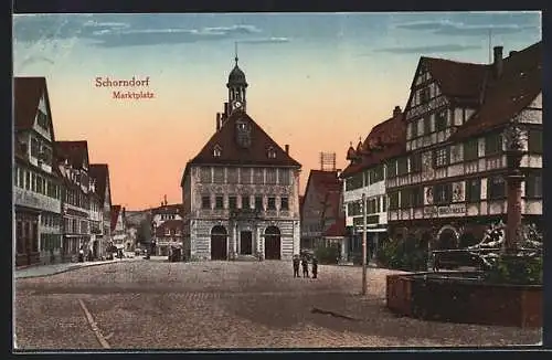 AK Schorndorf / Württ., Marktplatz