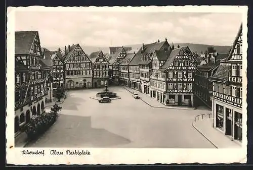 AK Schorndorf / Württ., Oberer Marktplatz, Strassenpartie