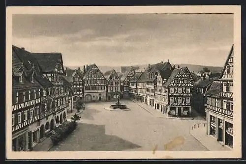 AK Schorndorf / Württ., Marktplatz aus der Vogelschau