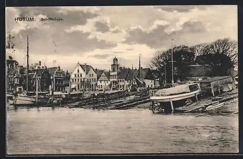 AK Husum / Nordsee, Schiffbrücke