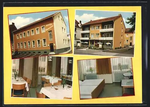 AK Würzburg, Hotel-Restaurant Rosenau, Bes. Willi Hermanski, Erthalstrasse 1