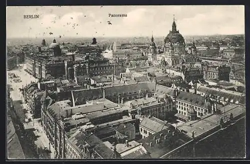 AK Berlin, Panorama des Stadtkerns aus der Vogelschau