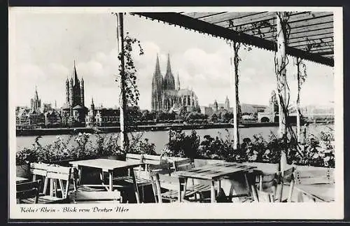 AK Köln a. Rh., Blick vom Deutschen Ufer