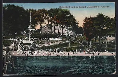 AK Collund, Strand mit Badegästen