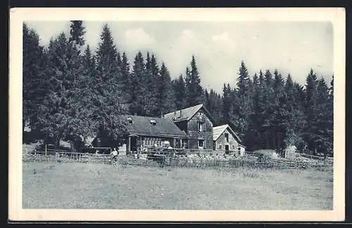 AK Unterberg-Schutzhaus, Österr. Touristenklub, Totale