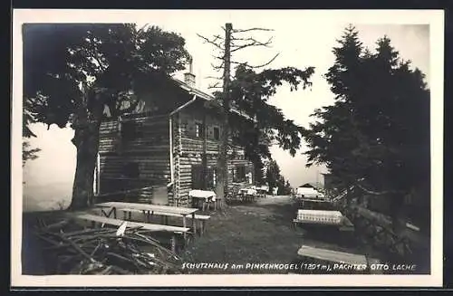 AK Schutzhaus am Pinkenkogel, Ansicht des beliebten Ausflugsortes Semmering