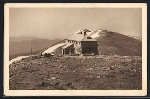 AK Fischerhütte, Hüttenansicht am Hochschneeberg