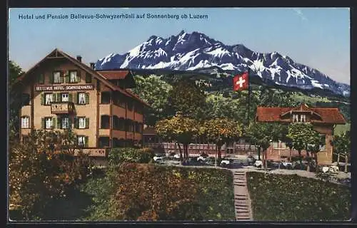 AK Luzern, Hotel & Pension Bellevue-Schwyzerhüsli auf Sonnenberg