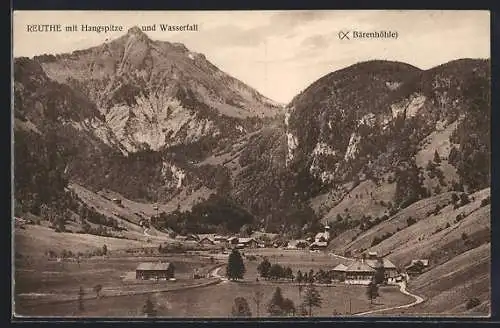 AK Reuthe, Hangspitze mit Wasserfall und Bärenhöhle