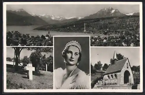 AK Küssnacht, Gedächtniskapelle S. M. Königin Astrid von Belgien, Porträt