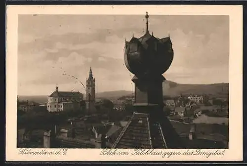 AK Leitmeritz / Litomerice, Blick vom Kelchaus gegen das Domgebiet