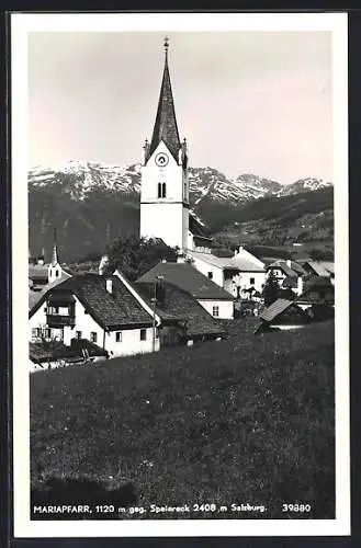 AK Mariapfarr, Teilansicht geg. Speiereck mit Kirche