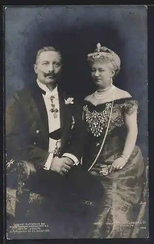 AK Kaiserin Auguste Victoria und Wilhelm II.