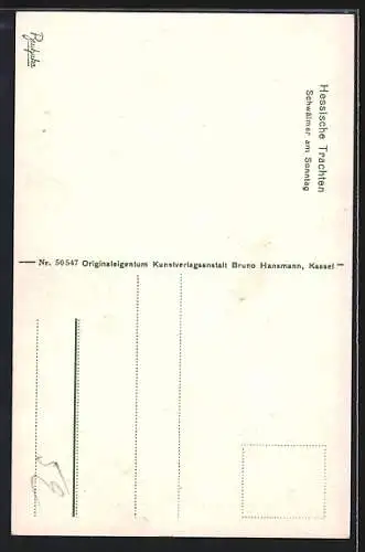 AK Junge Personen in hessischer Tracht