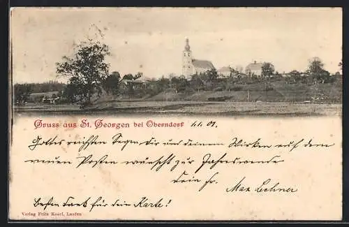 AK St. Georgen bei Oberndorf, Blick hin zur Kirche