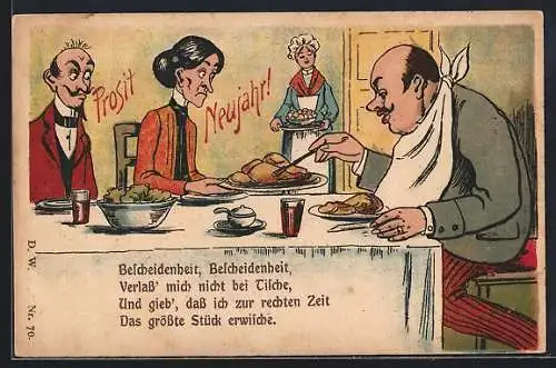 AK Dicker Mann lädt sich den Teller voll