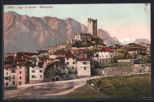 AK Malcesine, Blick auf den Ort am Gardasee