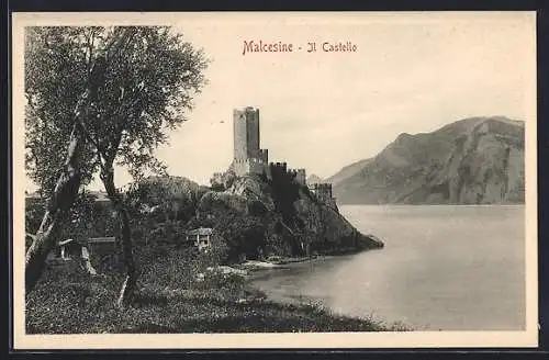 AK Malcesine, Teilansicht mit Castello