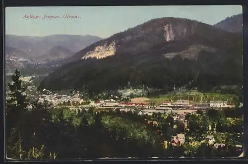 AK Assling-Jesenice, Blick auf die Ortschaft im Krain