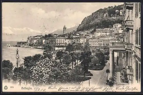 AK Bellagio, Lago di Como, Teilansicht mit Blick nach der Kirche