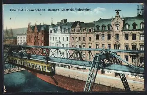 AK Vohwinkel, Strassenpartie mit Schwebebahn