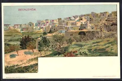 Lithographie Bethlehem, Totalansicht