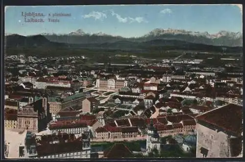 AK Ljubljana / Laibach, Teilansicht mit Blick ins Land