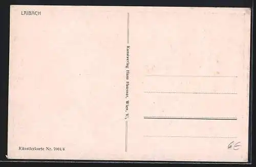 AK Ljubljana / Laibach, Teilansicht mit Fluss und Kirche