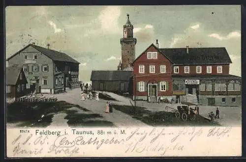 AK Feldberg / Taunus, Teilansicht mit Gasthaus Sturm