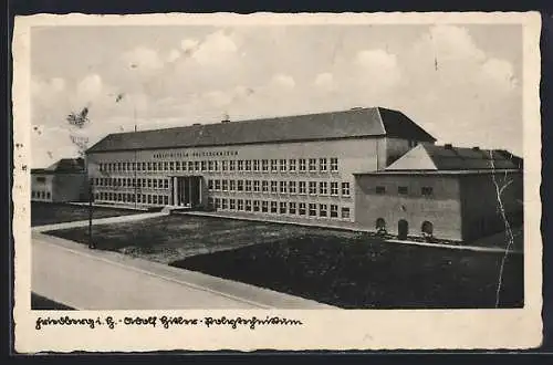 AK Friedberg i. H.,  Polytechnikum aus der Vogelschau