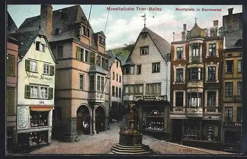 AK Bernkastel, Markplatz, Geschäft v. Nicolaus Kronser