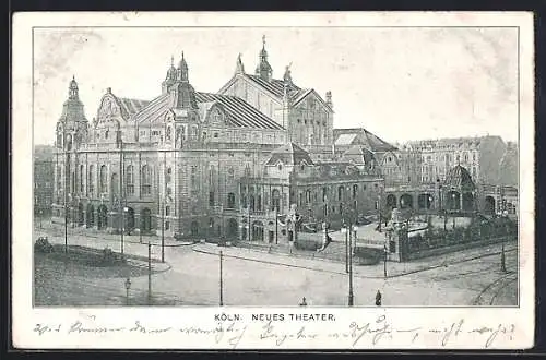 AK Köln-Neustadt, Neues Theater aus der Vogelschau