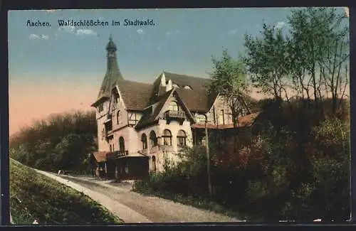 AK Aachen, Waldschlösschen im Stadtpark