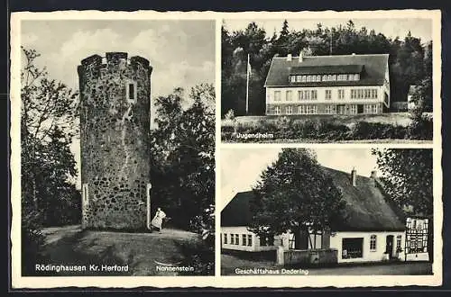 AK Rödinghausen / Westf., Geschäftshaus Dedering, Jugendheim