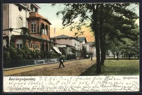 AK Bad Oeynhausen, Abendstimmung in der Kirchstrasse