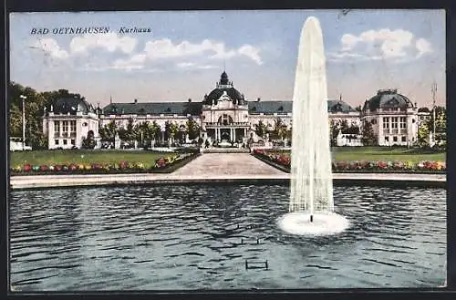 AK Bad Oeynhausen, Kurhaus m. Brunnen