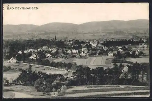 AK Bad Oeynhausen, Ortsansicht mit Feldern