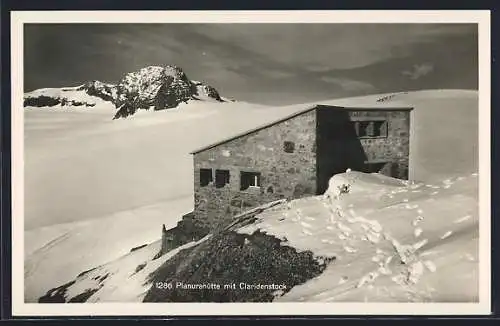 AK Planurahütte, Winteridyll mit Claridenstock