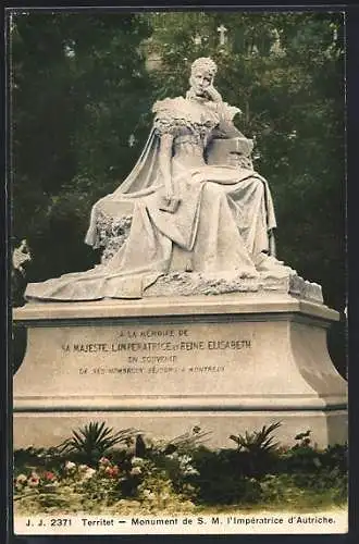 AK Kaiserin Elisabeth (Sissi) von Österreich-Denkmal in Territet