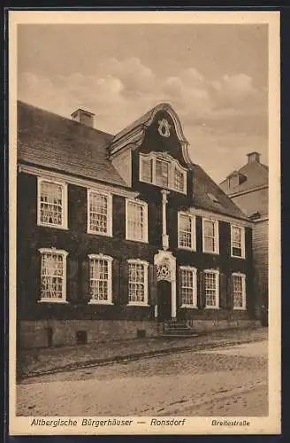 AK Ronsdorf, Altbergische Bürgerhäuser, Breitestrasse