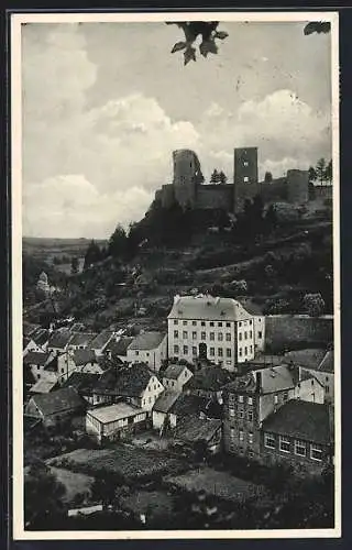 AK Schönecken / Eifel, Totalansicht aus der Vogelschau