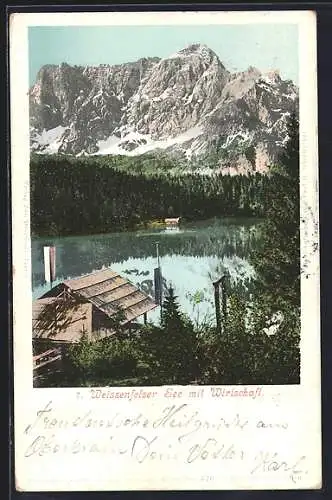 AK Tarvis, Weissenfelser See, Gasthof am Seeufer