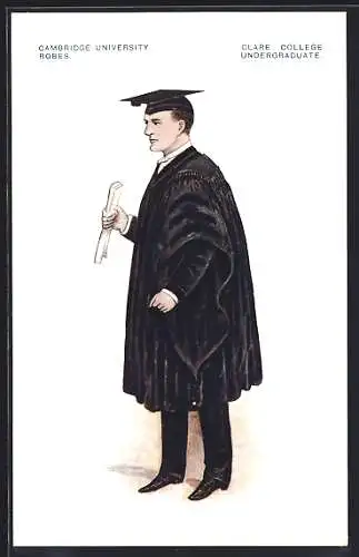 AK Cambridge University Robes, Clare College Undergraduate, Akademische Kleidung