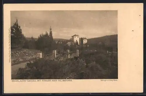 AK Brioni, Altes Castell mit Strasse nach Val Madonna
