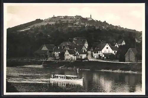 AK Rainbach a. N., Teilansicht mit Blick zur Bergfeste Dilsberg