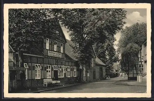 AK Ladbergen, Partie am Gasthaus Zur Post