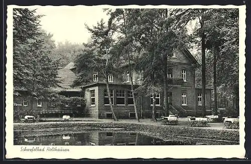 AK Holthausen / Ibbenbüren, Schwefelbad mit Gartenwirtschaft