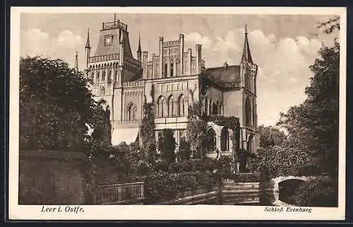 AK Leer / Ostfriesland, Blick auf Schloss Evenburg