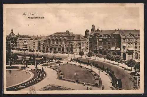 AK Mannheim, Partie am Friedrichsplatz