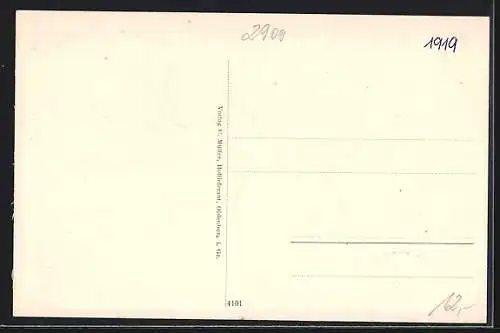 AK Oldenburg i. Gr., Gartenstrasse mit Kirchturm